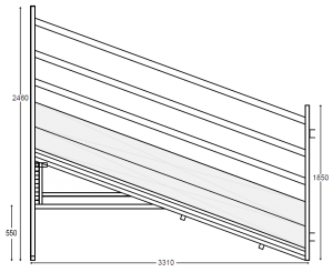 Cattle Ramp dimensions side